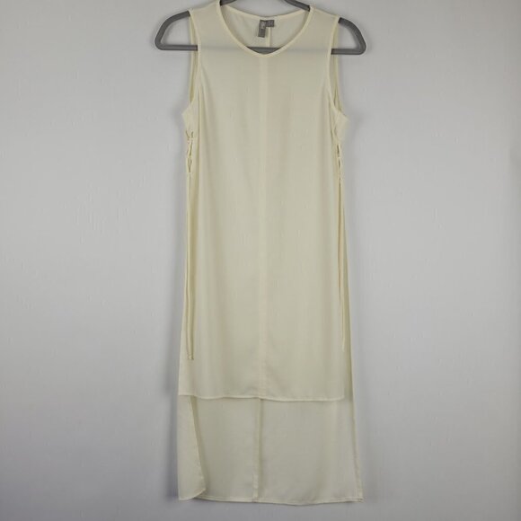 ASOS Side Lace Up Longline Tunic Tank Top White US 2 - Picture 2 of 8